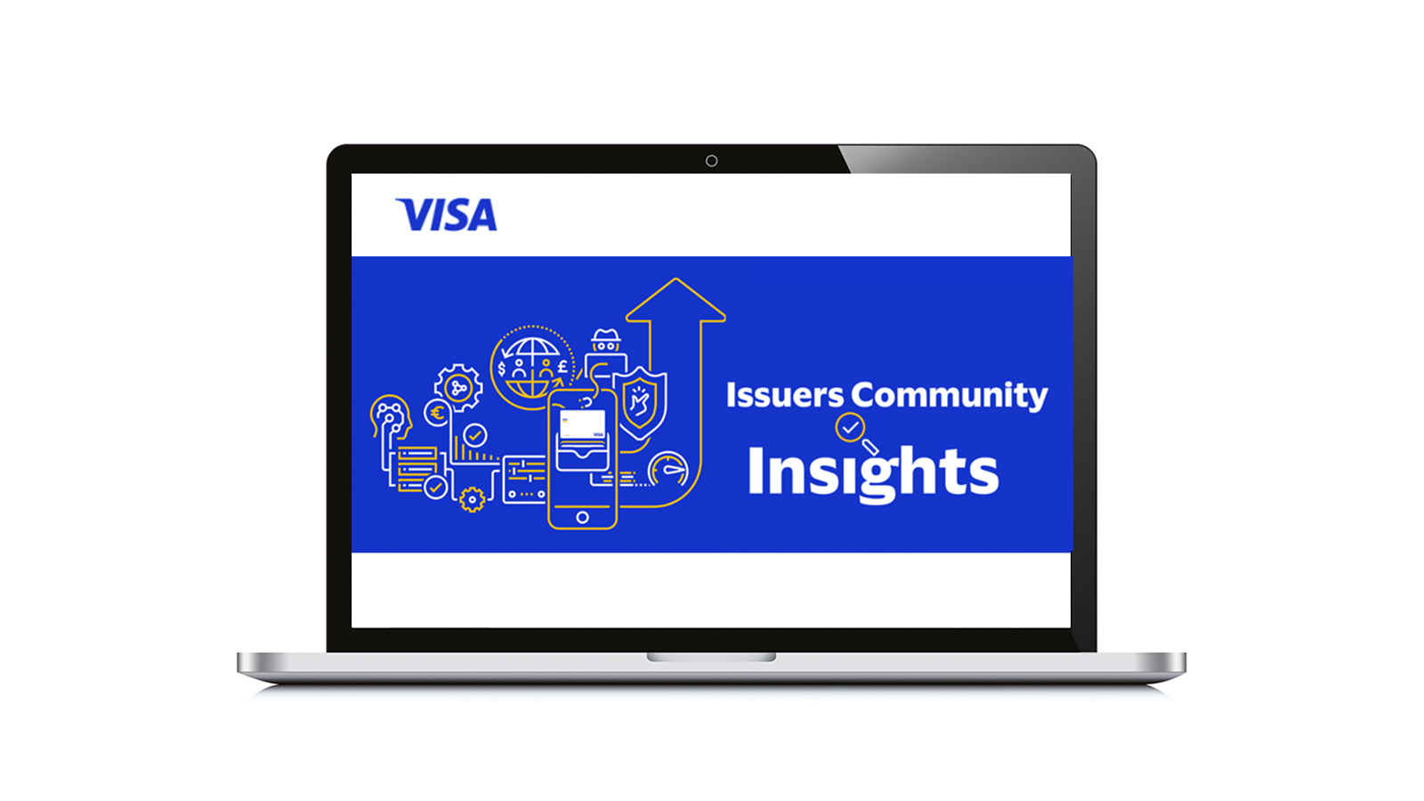 computer screen with issuers community insights newsletter showing