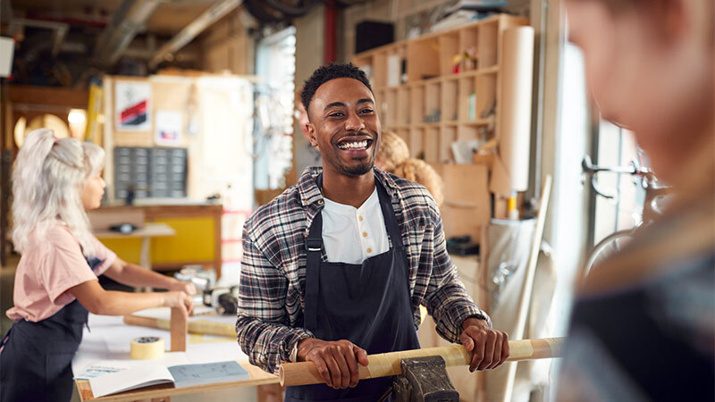 man in workshop